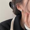 S925 Sterling Silver Stud Earrings Ruffled Refined and Simple Temperamental Minority Fine Earrings All-Match Jewelry Frosty Style Earrings