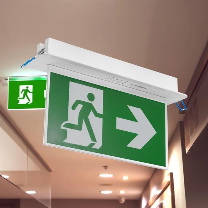 Panneau LED encastré EXIT 3W IP20 Blanc