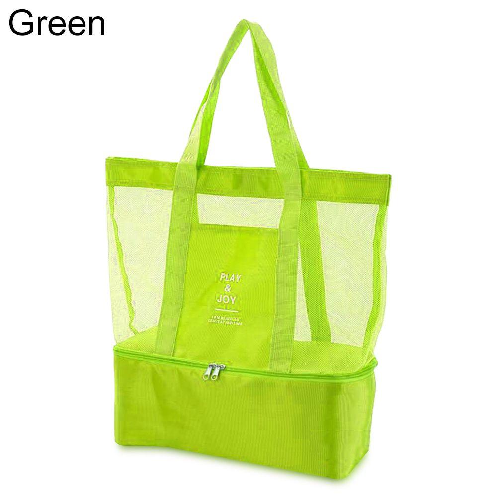 Сумка для ланча с термоизоляцией, сетчатая прозрачная сумка для закусок, сумка для хранения мелочей, сумки для пикника и пляжа