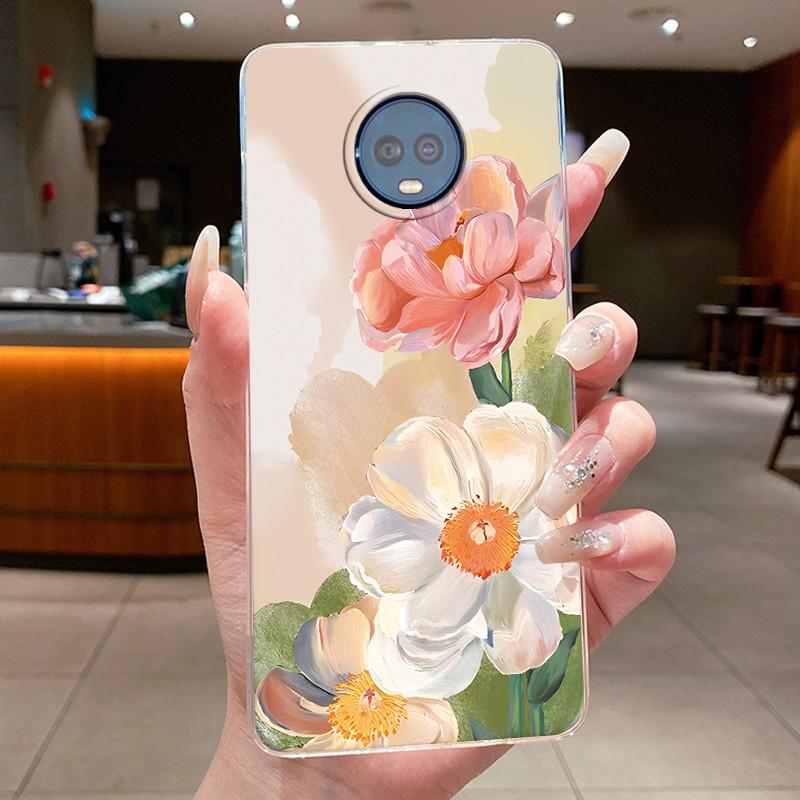 For Motorola Moto G6 Plus Case Clear Luxury Fashion Butterfly Flowers Soft Silicone Phone Cover for Motorola G6 Plus G6+ Casing