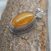 Huge Oval Cab Yellow Chalcedony 925 Sterling Silver Pendant Jewelry, Artisan Gift Boho Style Pendant