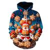 Funny Cute Gingerbread Man Santa Claus Graphic Sweatshirts Boy Pullovers Kid Christmas Gift Tracksuit Cartoon Xmas Hoodie Hoody