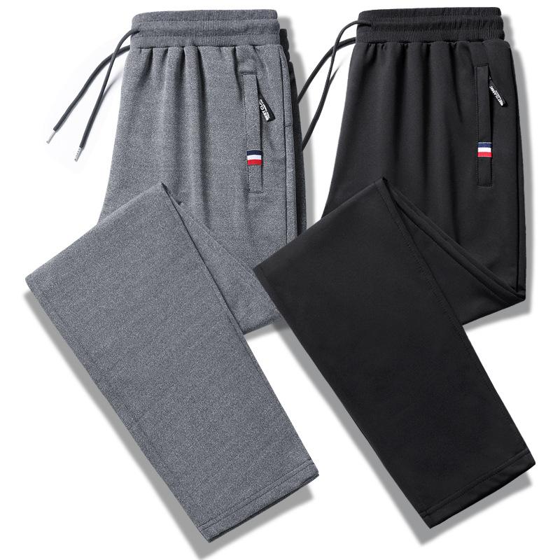 Весенние и осенние мужские спортивные брюки, больших размеров, свободные прямые брюки, повседневные длинные брюки, брюки для бега, бинтования стоп и гигиенические брюки