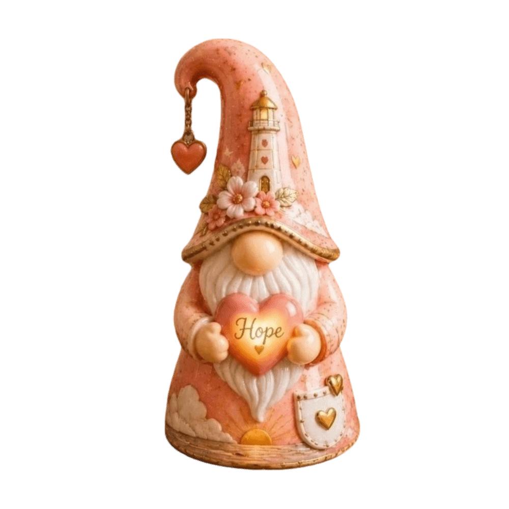 2D Flat Acrylic Gnome Ornaments with Card Cute Faceless Elf Statues Xmas Dwarf Statue Desk