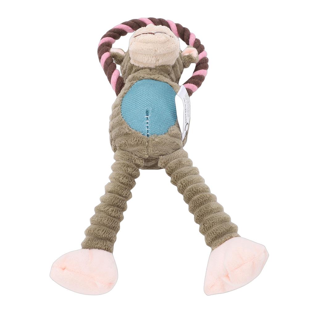 Pet Plush Toy Cartoon Soft Comfortable Portable Safe Lightweight Plush Dog Squeaky Toy for Home Monkey