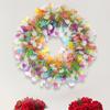 Artificial Wreath Christmas Multipurpose Holiday Garland Reusable Artificial Wreath Decorative Ornaments for Door Wall Window