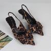 Fashion Summer Sexy Leopard Print Ladies High Heels Sandals Brand Designer Elegant Bowknot Pointed Toe Dress Party Stiletto Women Shoes
