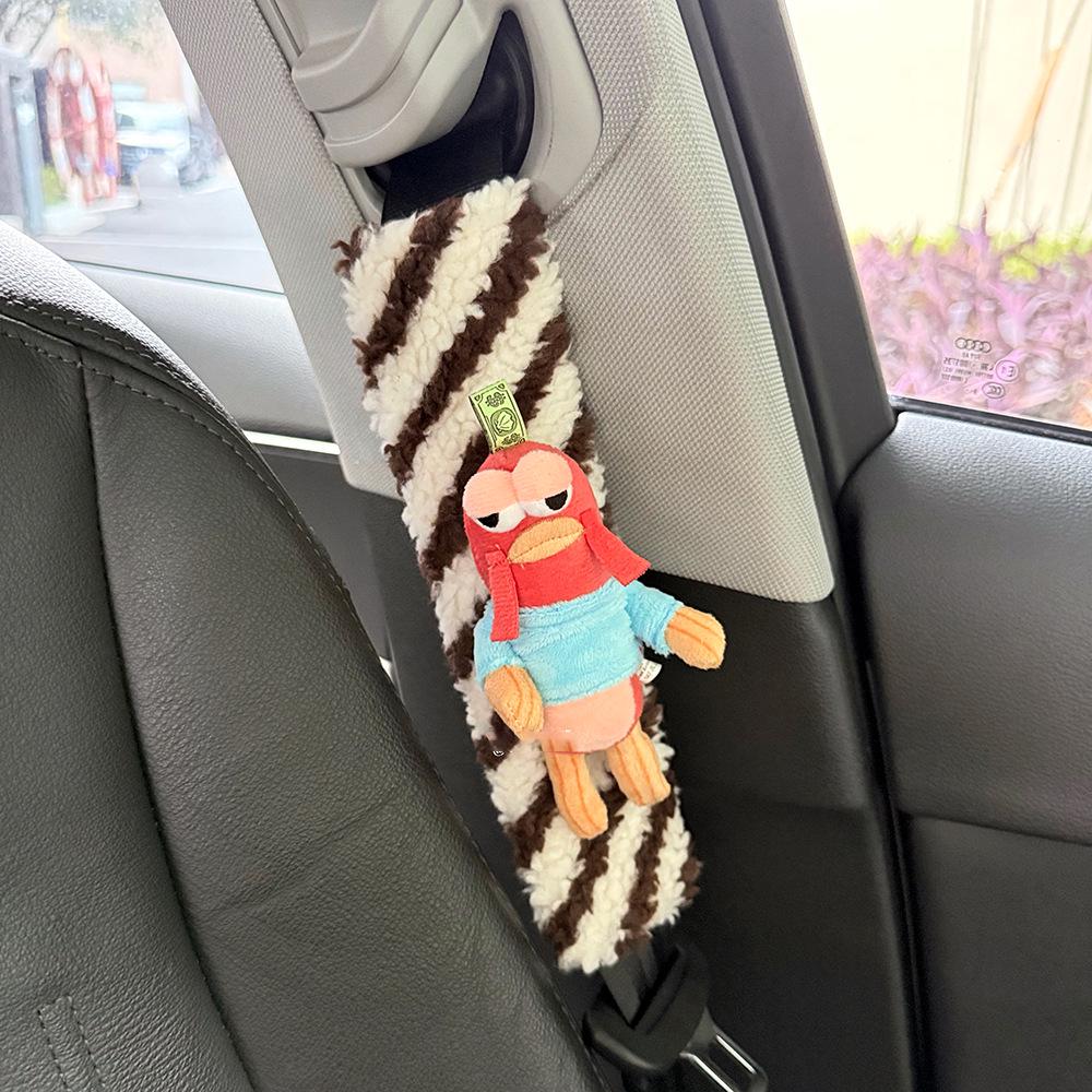 Плюшевая накладка на ремень безопасности Губка Боб: Защита от натирания шеи и плеч