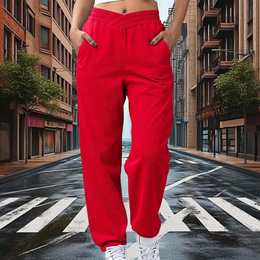 Sweatpants Women Pants With Pockets Fleece Lined Joggers Loose Jogger Pants