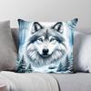 1 шт. Наволочка с животным волком, квадратная, для спальни, дивана, для отдыха, удобная подушка, для автомобиля, гостиной, домашнее украшение