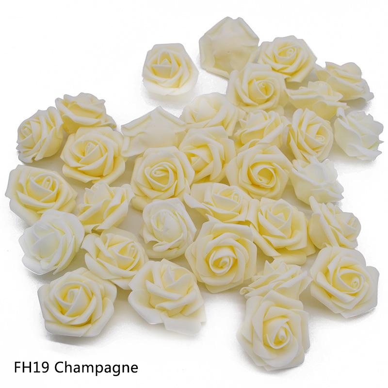 Дешевые 20 шт. разноцветных пенопластовых розовых цветков, искусственный букет роз, ручная работа, украшение для дома, праздничная вечеринка, альбом для вырезок