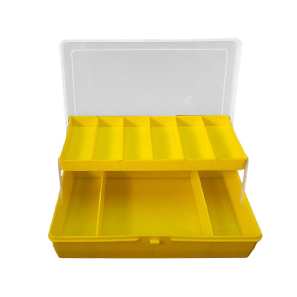 Портативный ящик для рыболовных снастей 11 отделений двухъярусный кейс для хранения аксессуары для карповой рыбалки крючки для приманок коробка для инструментов для мягких приманок