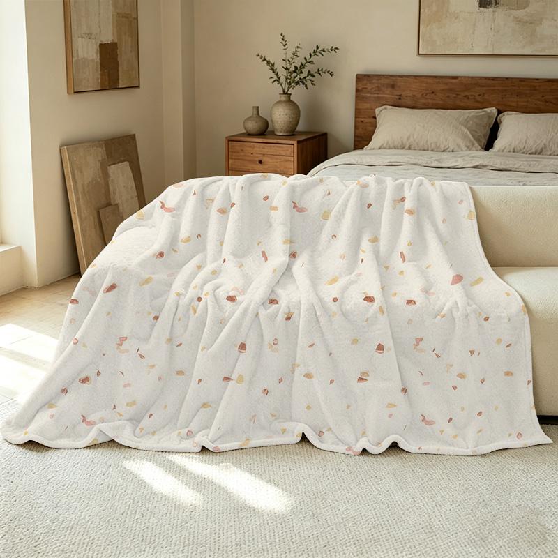 Soft Flannel Fleece Throw Blanket - Machine Washable, Warm Cozy for Home Couch, Office Nap, Christmas & Halloween Use