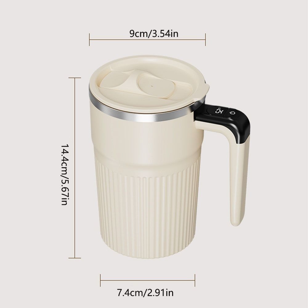 400ml Capacity Automatic Stirring Cup Temperature Display Rechargeable Self Stirring Mug Leakproof USB Charging