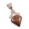 Натуральная марьямская яшма 925 проба стерлинговое серебро подарок двухцветная подвеска 1,50" Z2J29