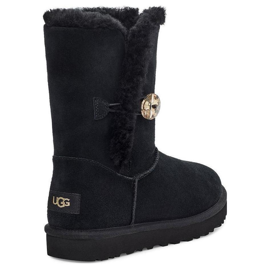 (WMNS) UGG Bailey Button Gold Bling Boot 'Black' Women's 1118997-BKGD