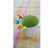5pcs Exquisite Snail Holder sachet de thé en silicone en forme de tasse de tasse de bonbons Couleurs Mignon