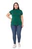 Женский стиль, боди большого размера, боди больших размеров, полуводолазка с коротким рукавом, вискозное боди изумрудного цвета