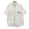 80s 90s Old Short Sleeve Work Shirt L White Men's Used