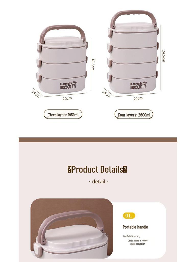 Stainless Steel Insulated Bento Lunch Box for Office & Students, Microwave-Safe Portable Meal Container.