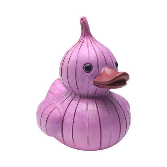 Vegetable Duck Figurine 3D Tomato Mushroom Duck Statue Resin Vegetable-Themed