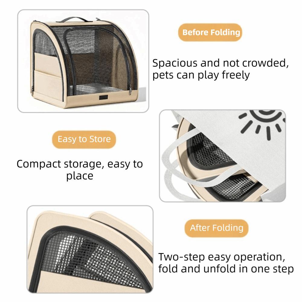Foldable Car Dog Cat Carrier Breathable Car Pet Travel Bag Portable Dog Kennel Bag Travel