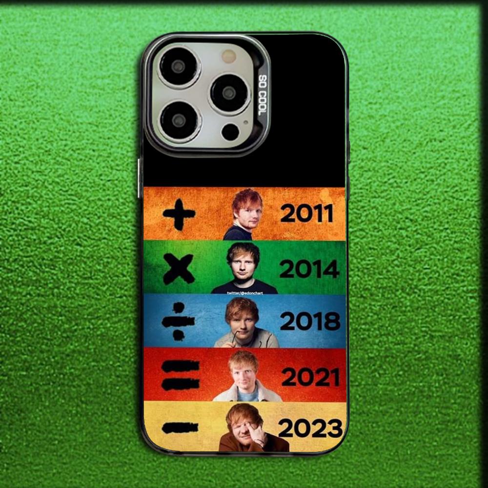 Чехол для телефона Singer E-Ed Sheeran для iPhone 16,15,14,13,12,11,Mini,Pro,MAX Серый Матовый Силиконовый Черный Чехол