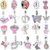 Новинка Оригинальные Розовые Шармы Медные Шармы-Бантики Шармы-Бабочки Шармы-Цветы Подходят для Ожерелий Браслетов Для Женщин DIY Изысканные Ювелирные Изделия Подарок