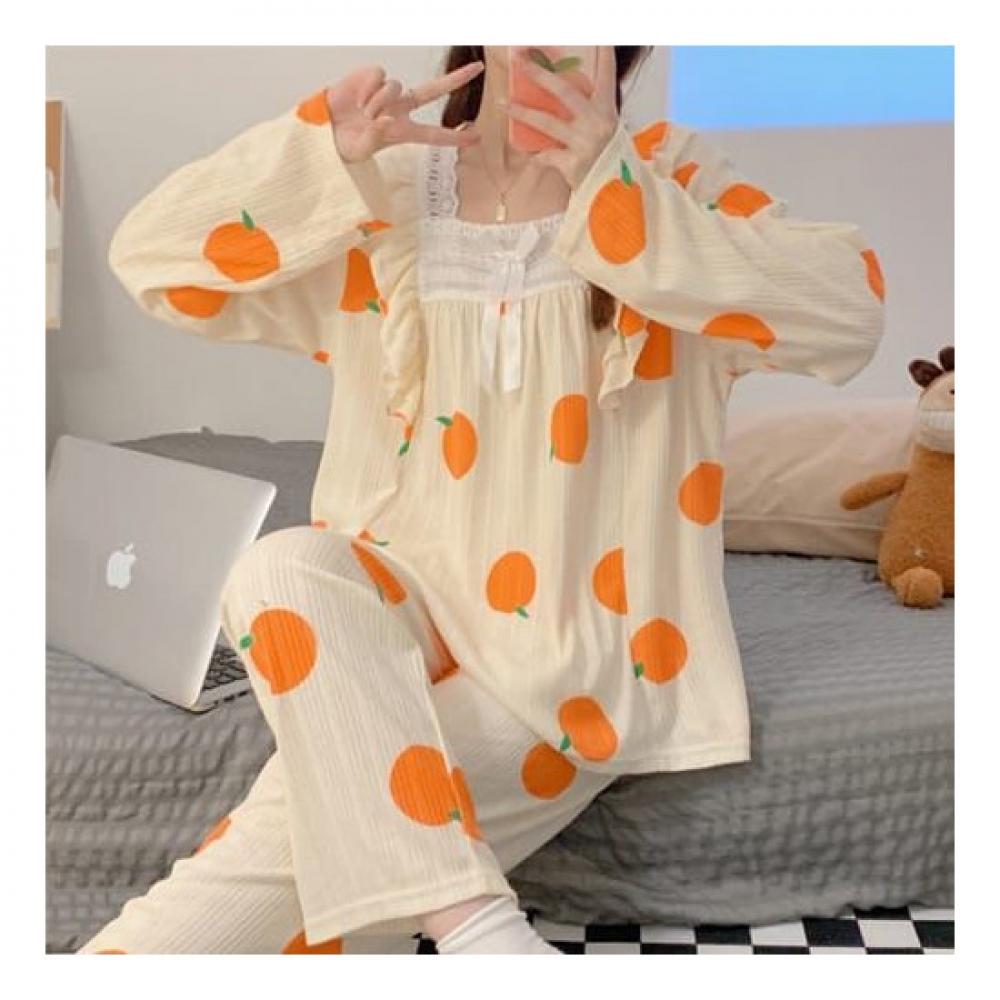 Navava Women S Long Sleeve Lace Pajama Set Nt1312