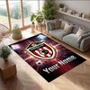 Ковер с принтом Sunderland FC из хрустального бархата, нескользящий хрустальный бархатный ковер для дивана, спальни, домашнего декора