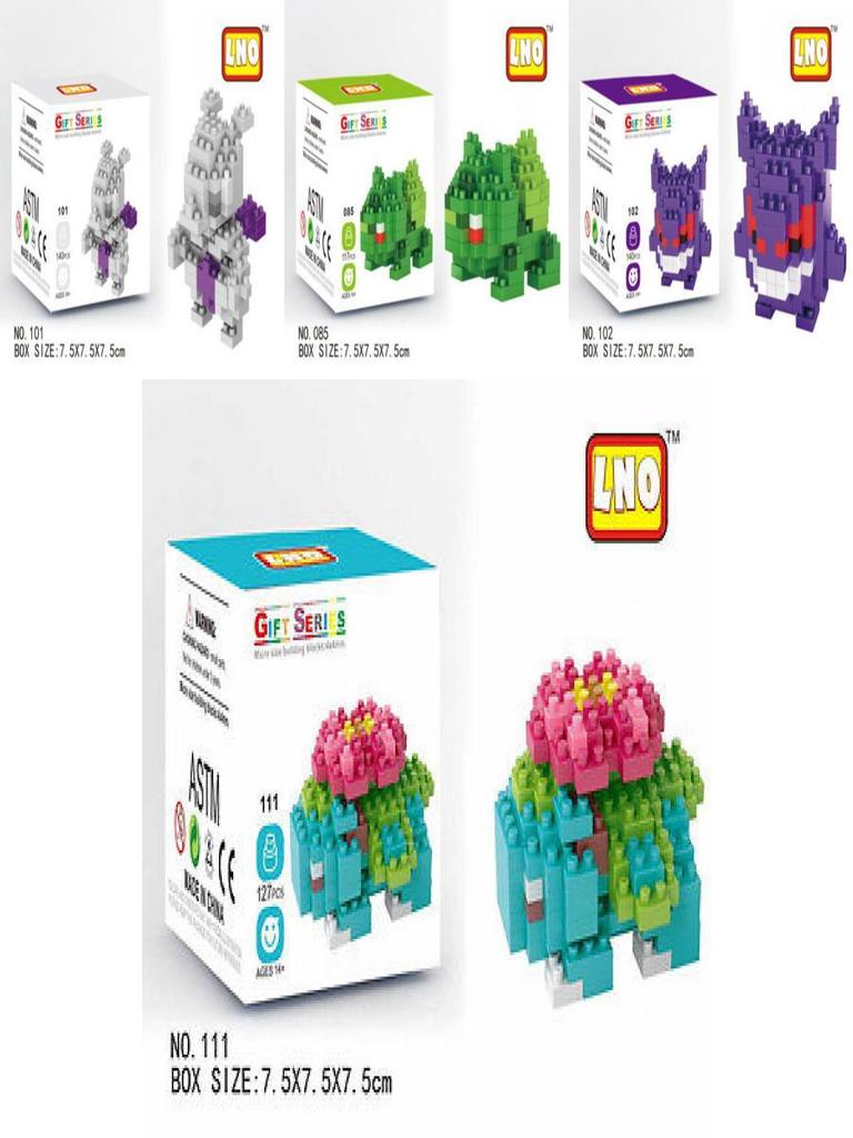 Nano Block Pokemon Diamond Mini Building Blocks Toys Pikachu Charizard Eevee Snorlax Mewtwo And Charmander