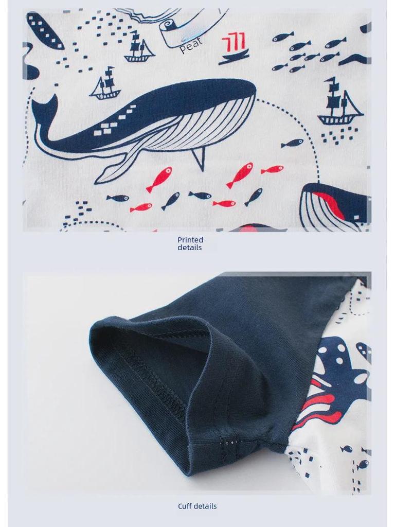 Летние футболки для мальчиков в корейском стиле — модная детская одежда с короткими рукавами