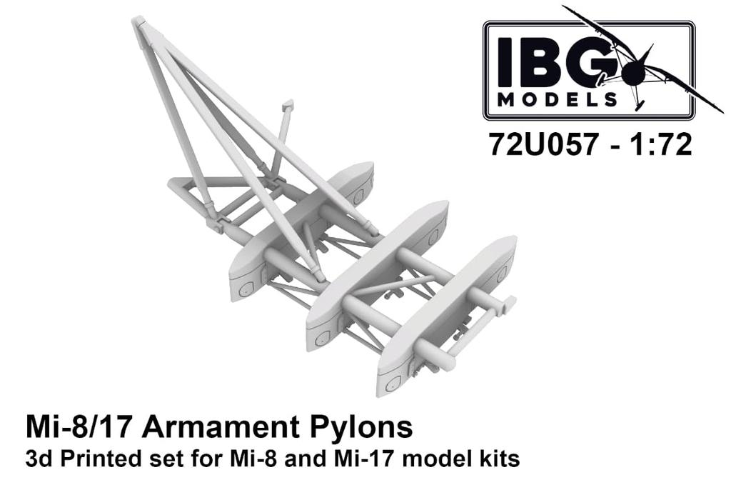 Ibg Mil Weapon Pylon 3D Printed Plastic Model Parts PBU7257 1/72 Mi-8/17 (Helicopter)