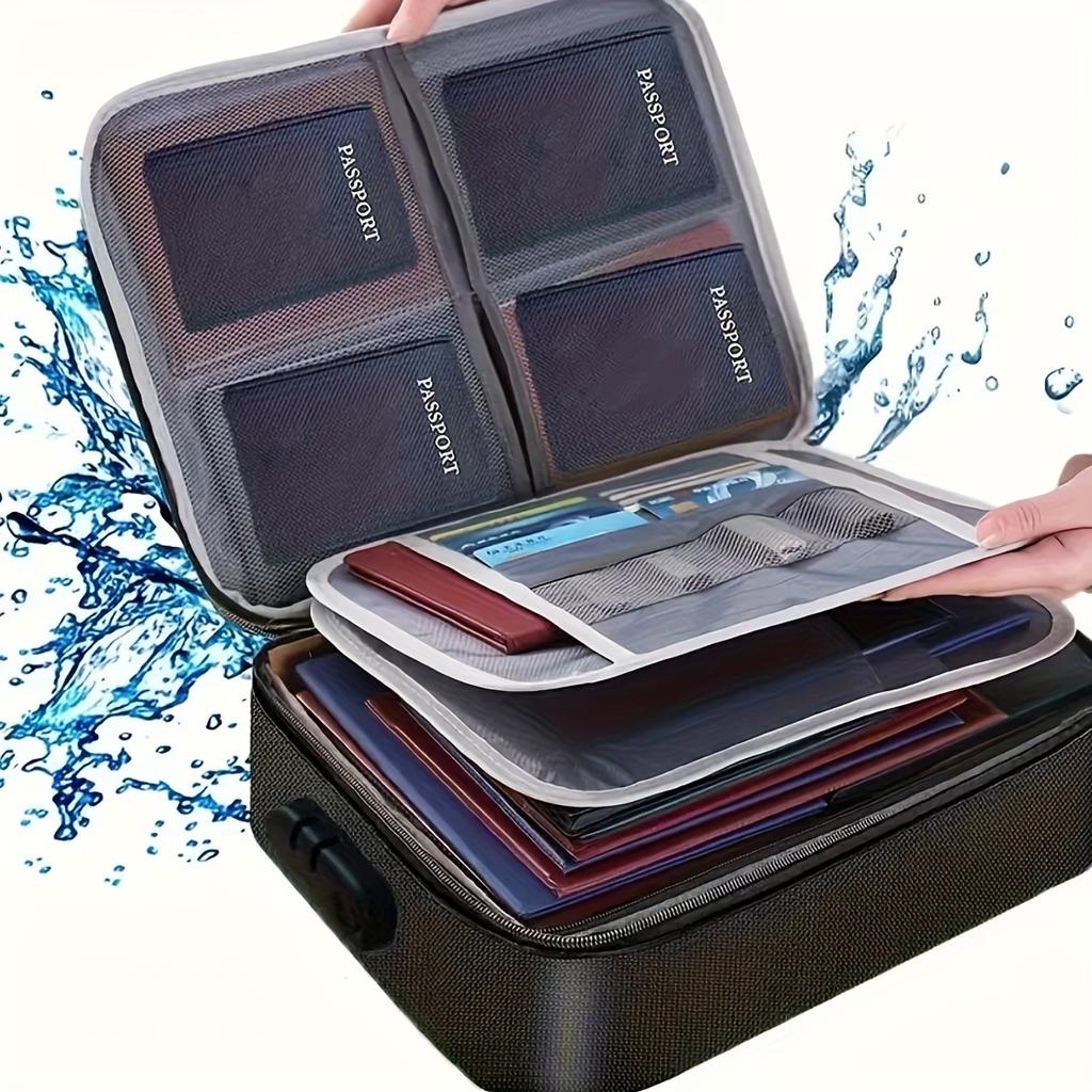 1 шт. 3-слойная сумка-органайзер для документов большой емкости с паролем, водонепроницаемая, подходит для дома, семьи, многофункциональная коробка для сертификата