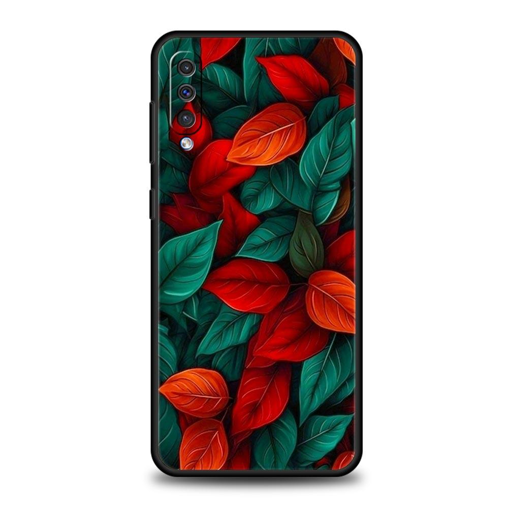 Cartoon Leaf Phone Case for Samsung Galaxy A56 A36 A26 A16 A34 A24 A42 A22 A20 A12 A40 A30 A10 5G Soft TPU Cover Shell Funda Bag