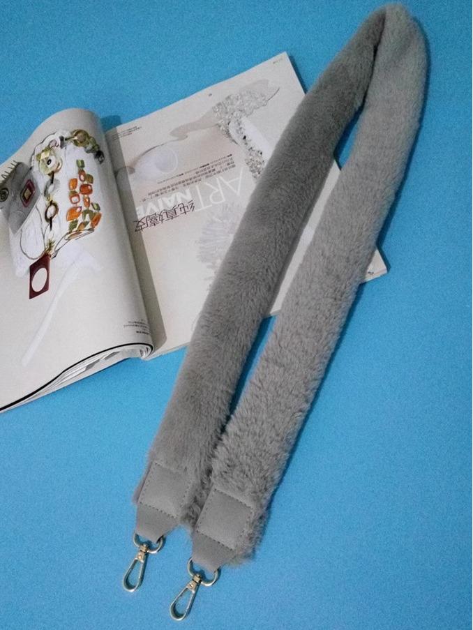 Женский плюшевый широкий меховой плечевой ремень для сумок - Универсальная замена для сумок через плечо и на одно плечо