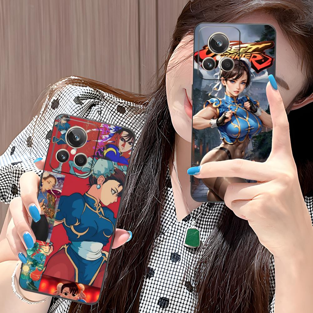Чехол для телефона Street Fighter Chunli для Realme GT 8 Neo Pro C75 73 71 C67 65 C55 53 C35 31 C20 15 Цветной печатный чехол