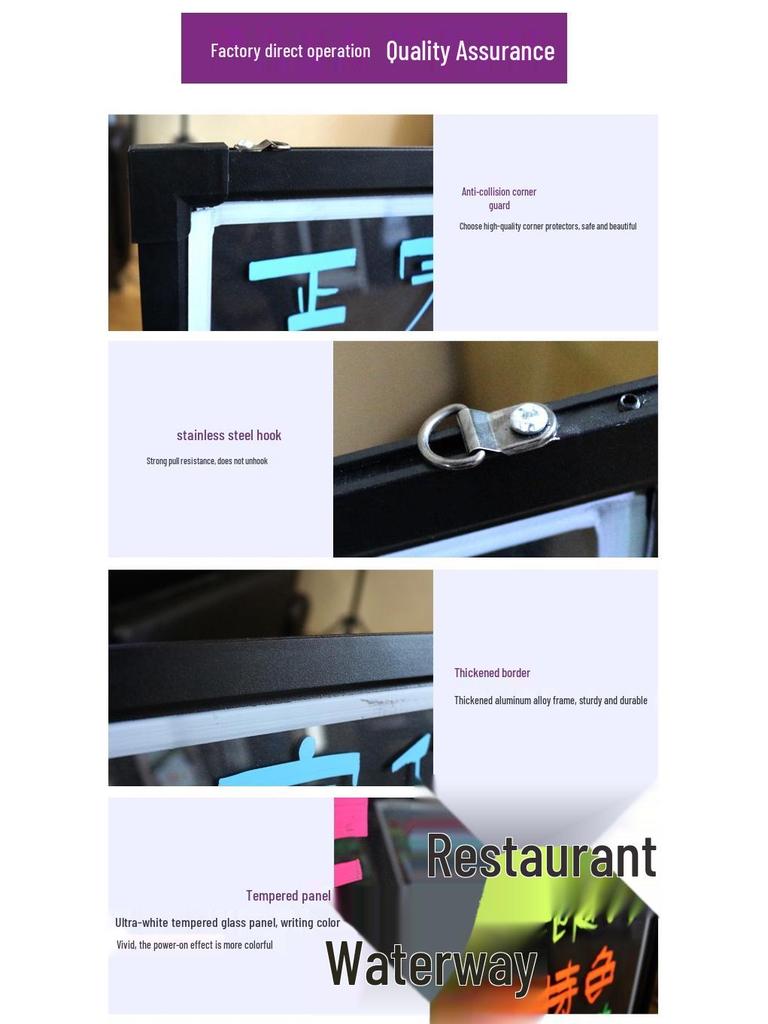 Светодиодная меловая доска - Светящаяся рекламная доска-меню