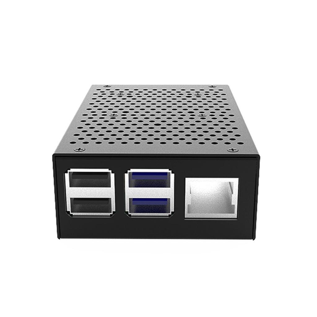 Raspberry Pi 4 Metal Case with Fan Support, Dual Color Options