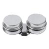 1/2 Pack Stainless Steel Oil Painting Double Palette Cup with Screw Lid Dipper Clip for Watercolor Gouache