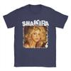 Мужские футболки с принтом Shakira Хлопковая одежда Удивительные футболки с коротким рукавом и круглым вырезом Большие размеры