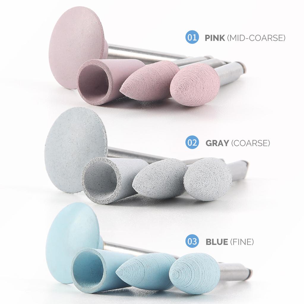 Dental Silicone Polisher 12Pcs/Pack For Contra Angle Handpiece Porcelain Polishing Composite Teeth Polish Dentistry Tool