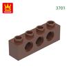 69 шт./лот 3701 1x4 3 отверстия Строительный блок Moc Технический компонент Совместим со всеми Кирпичи DIY Детские игрушки Подарочная коробка