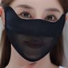 Solid Color Ice Silk Face Scarf Mesh Anti-uv Face Cover Thin Sunscreen Veil  Sports
