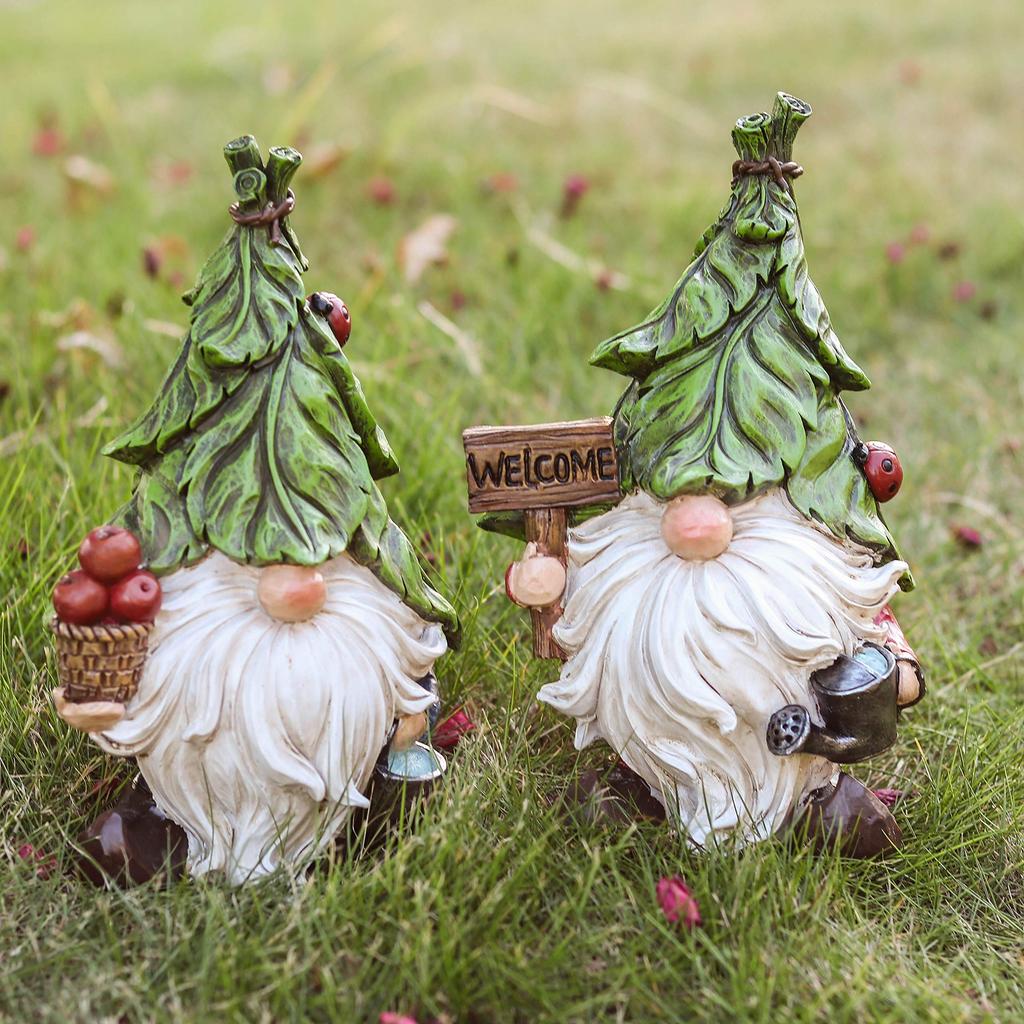Валери Маделин Рождественское украшение Рождественский набор фигурок из 2 гномов Земная фея Рождественский подарок Садовая фигурка Садоводство