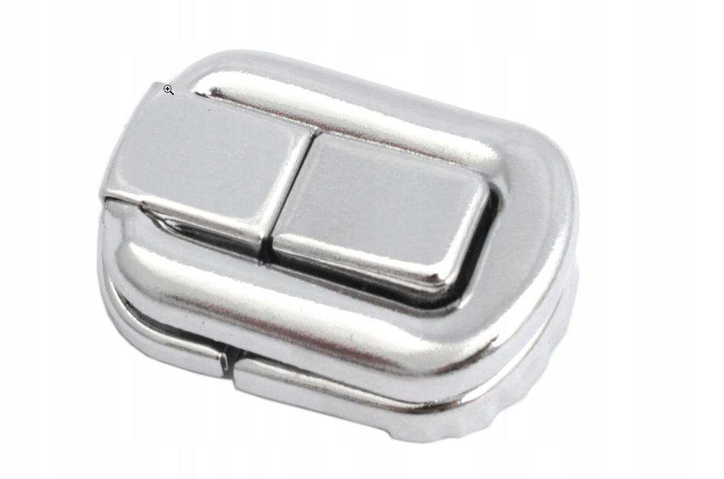 Lock for boxes 406 chrome L-37x27mm