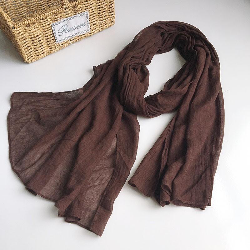 Silk Scarf Women'S Mulberry Silk Solid Color Versatile Summer Scarf Thin Sunscreen Outer Shawl Yarn Brown