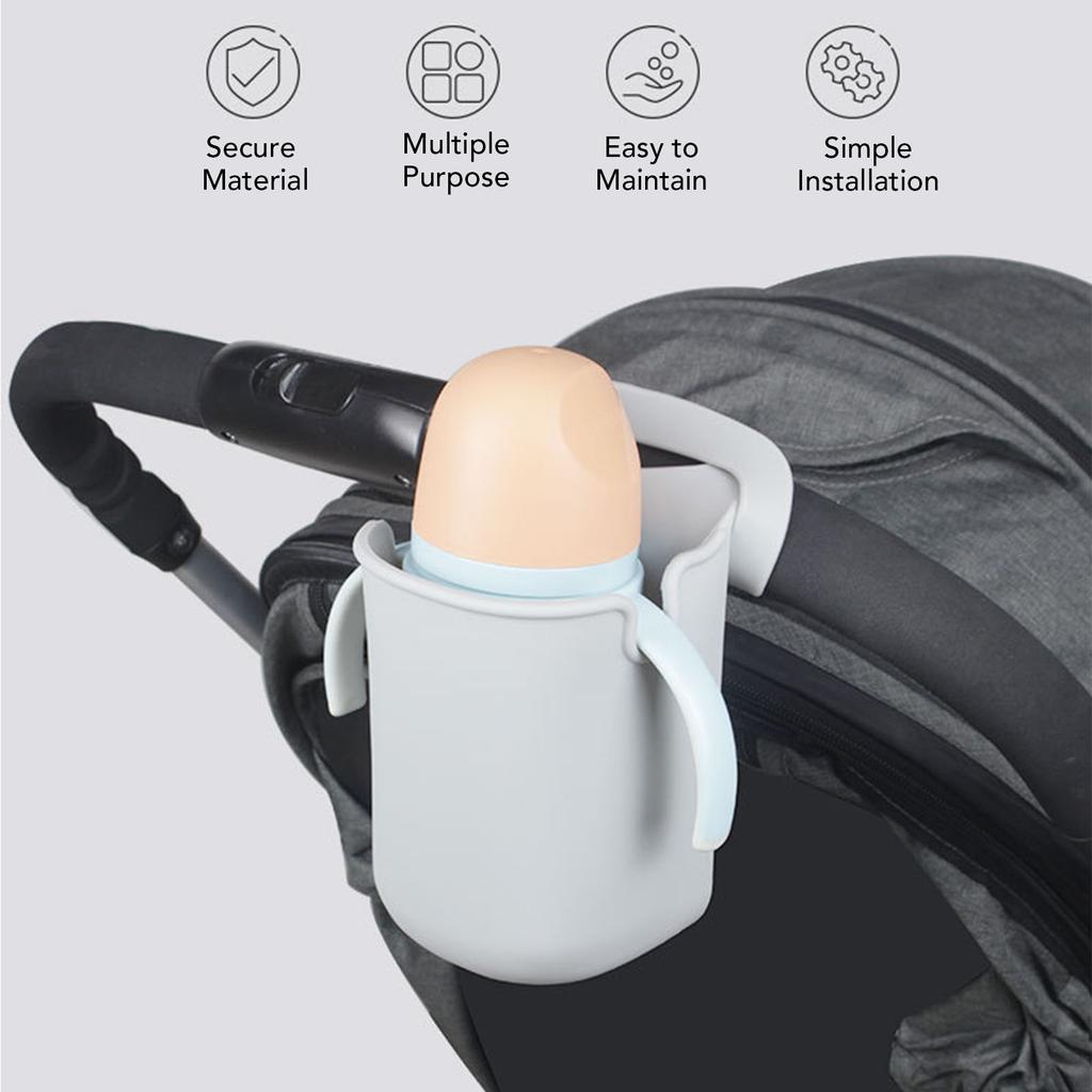 Мягкий силиконовый держатель для стакана, многофункциональный держатель для бутылок для беговой дорожки, велосипеда, детской коляски, серый