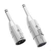 Адаптер XLR папа-мама на 1/4" / 6,35 мм, 3-контактный, прочный, компактный, портативный конвертер, профессиональный