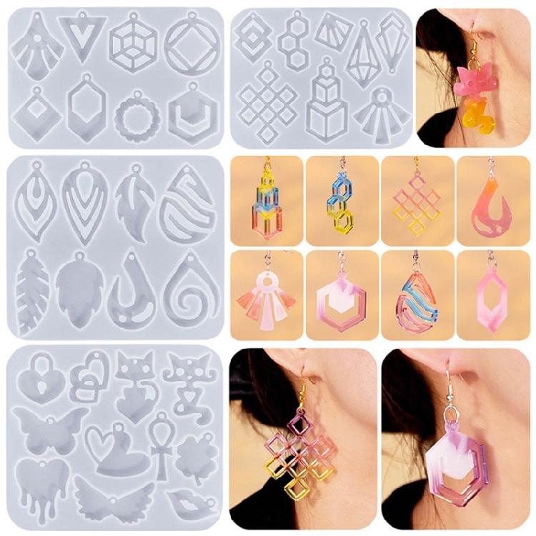 Серьга Подвеска Силиконовая Форма Сердце DIY Форма для Эпоксидной Смолы Инструменты для Изготовления Украшений